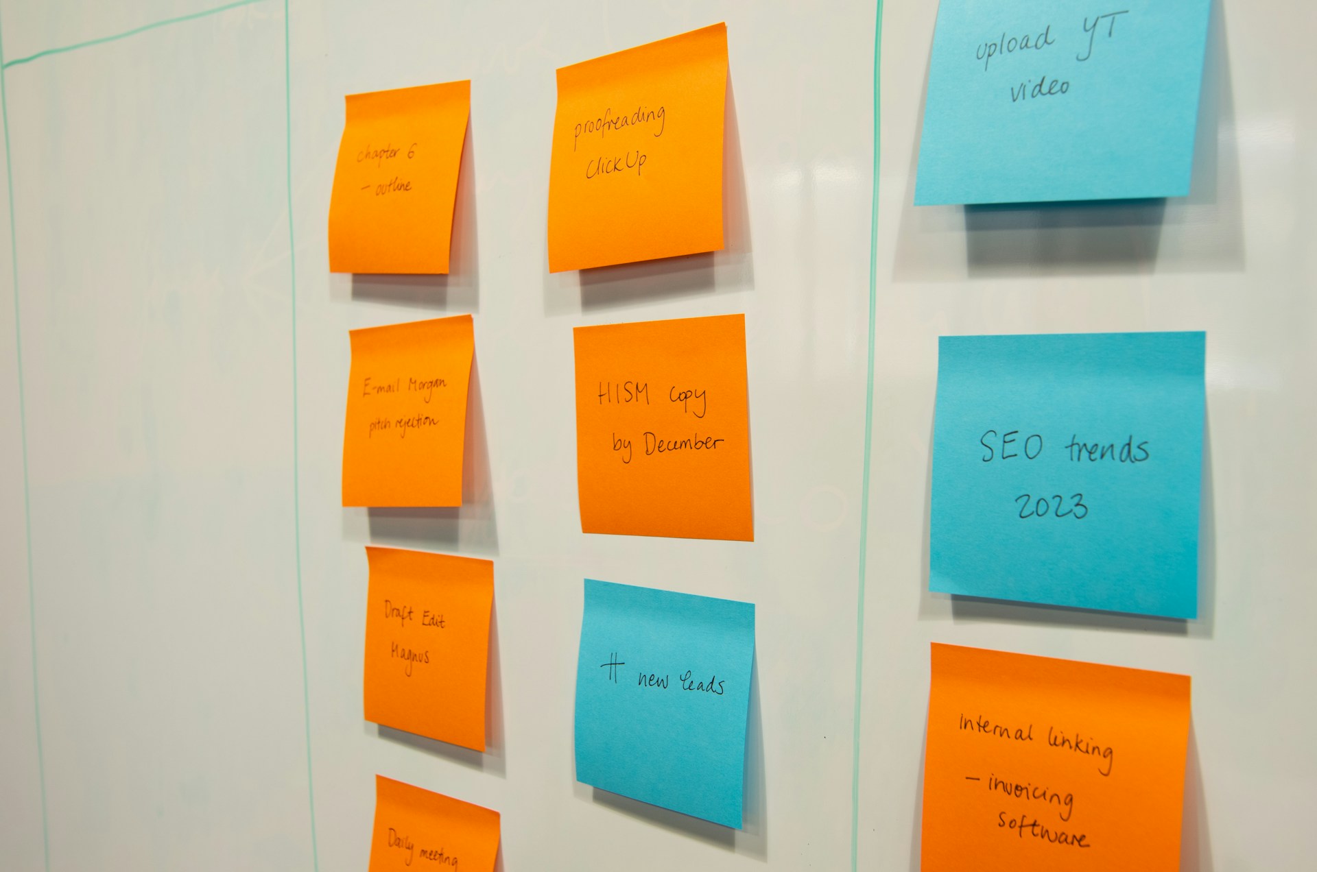 Team working on a strategy together